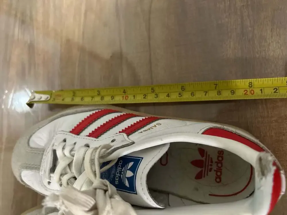 Adidas Originals Samba OG White and Collegiate Red Youth Sneakers